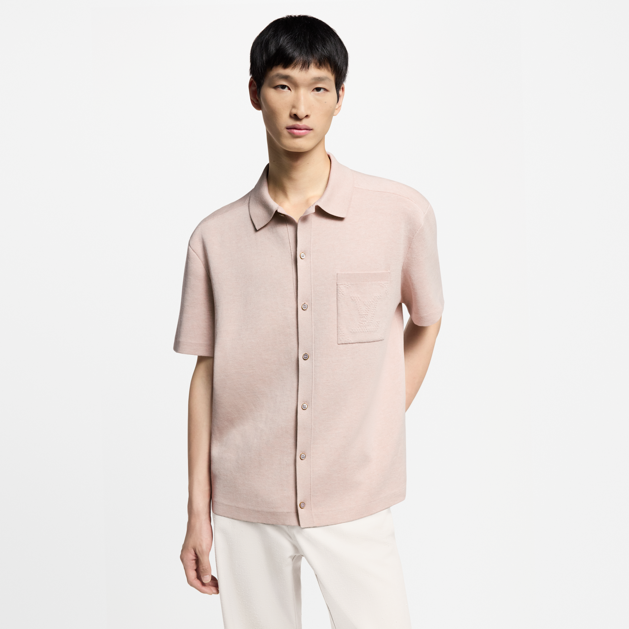 Monogram Embossed Short-Sleeved Knit Shirt  in Men's Ready-to-Wear Shirts collections by Louis Vuitton (Product zoom)